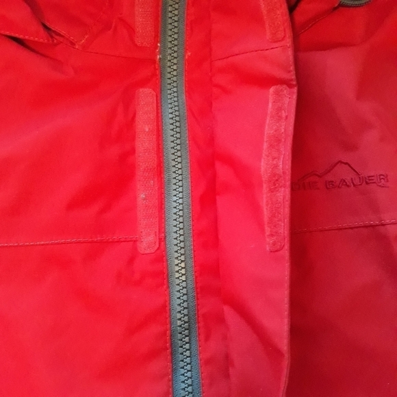 Eddie Bauer WeatherEdge Waterproof Lined Windbreaker Red Jacket Size  Me… - Picture 4 of 13